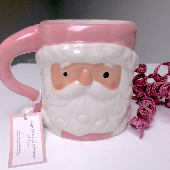 cupcakes & cashmere Other - Cupcakes & Cashmere NWT Pink Santa Mug